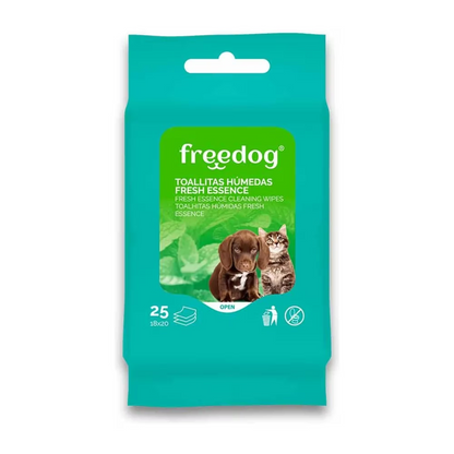FREEDOG TOALLITAS HUMEDAS FRESH (ALOE ) - Toalhitas húmidas para cão e gato para limpeza