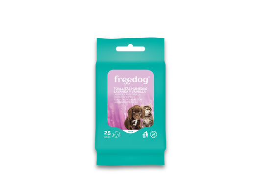 FREEDOG TOALLITAS HUMEDAS LAV/VAIN POCKET - Toalhitas húmidas para cão e gato