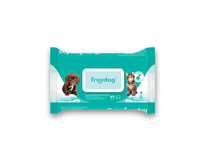 FREEDOG TOALLITAS HUMEDAS CLORHEXIDINA GRANDE - Toalhitas húmidas para cão e gato para limpeza