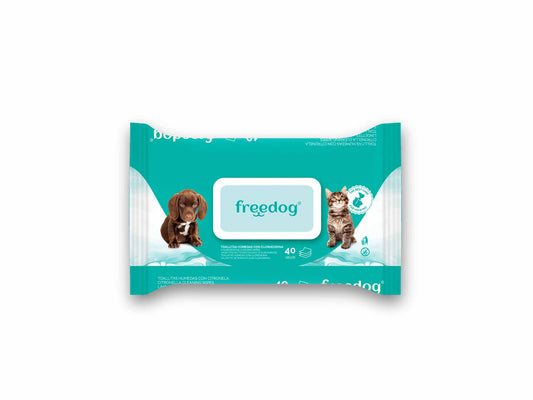 FREEDOG TOALLITAS HUMEDAS CLORHEXIDINA GRANDE - Toalhitas húmidas para cão e gato para limpeza