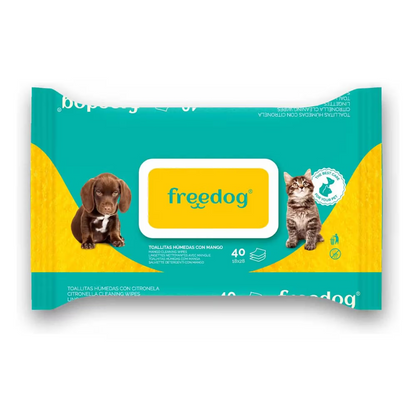 FREEDOG TOALLITAS HUMEDAS MANGO GRANDE - Wet wipes for dogs and cats