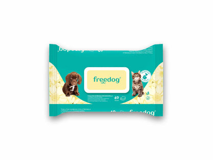 FREEDOG TOALLITAS HUMEDAS MANZANILLA GRANDE - Toallitas húmedas para perro y gato con manzanilla