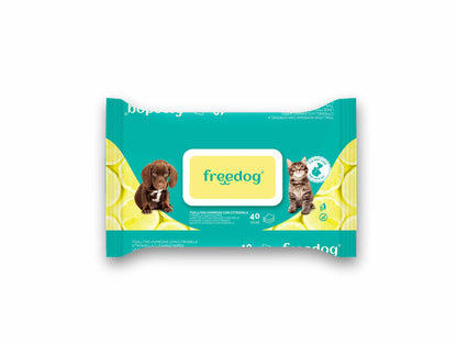 FREEDOG TOALLITAS HUMEDAS CITRONELA - Toallitas húmedas para perro y gato con citronela