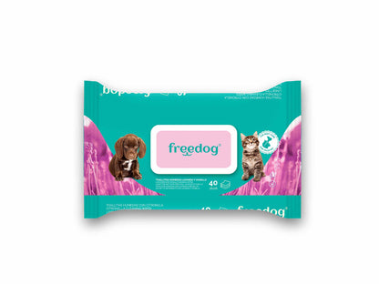 FREEDOG TOALLITAS HUMEDAS LAV/ VAINILLA - Toalhitas húmidas para cão e gato para higiene