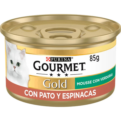 Gourmet Gold Single Mousse Cat Duck and Spinach - Wet cat food