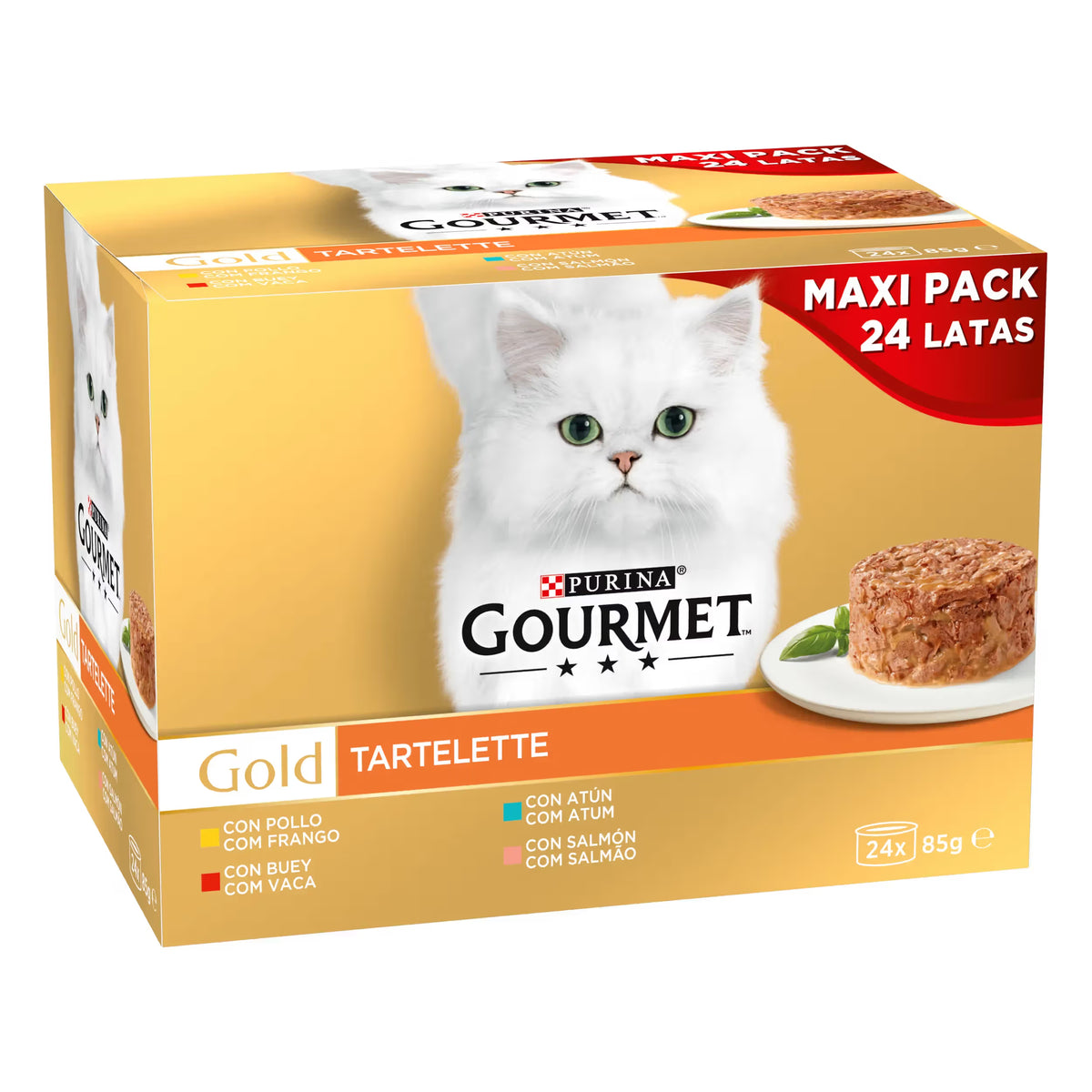 Gourmet Gold Multi Mega Tartalette Variety Cat Lamb and Veal - Wet cat food
