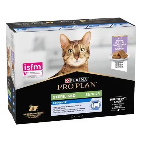 Pro Plan Gato Senior Esterilizado Pavo - Comida húmeda para gatos esterilizados