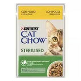 Cat Chow Feline Gato Adulto Esterilizado Pollo y Berenjena - Comida húmeda para gatos esterilizados