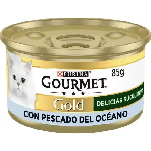 Gourmet Gold Single Delícias Suculentas Gato Pescado - Ração húmida para gato