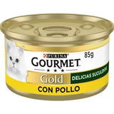 Gourmet Gold Delícias Suculentas Gato Frango - Ração húmida para gato