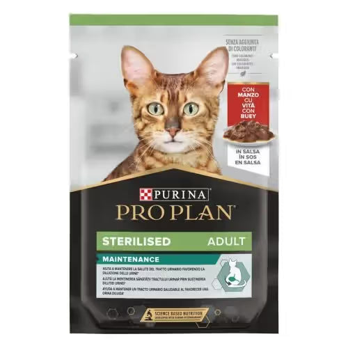 Pro Plan Feline Sterilised Adult Cat Beef - Wet food for sterilised cats