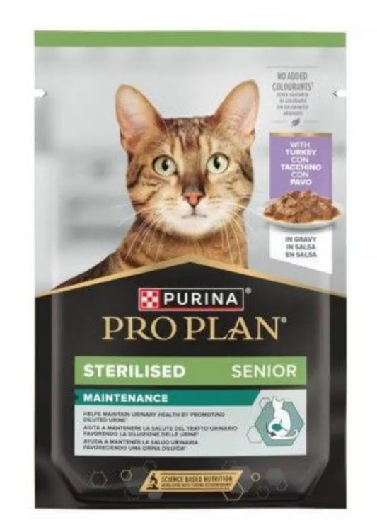 Pro Plan Gato Senior Esterilizado Pavo - Comida húmeda para gatos esterilizados