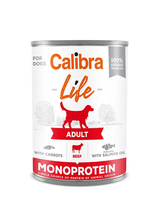 CALIBRA DOG LIFE CAN ADULT BEEF WITH CARROTS | 6 X 400GR