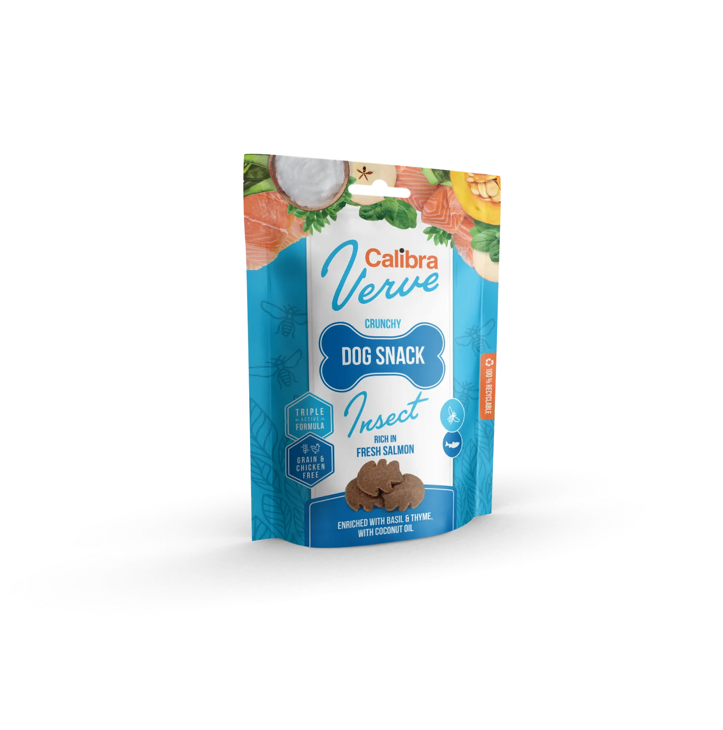 CALIBRA DOG VERVE CRUNCHY SNACK INSECTOS Y SALMON FRESC | 150G