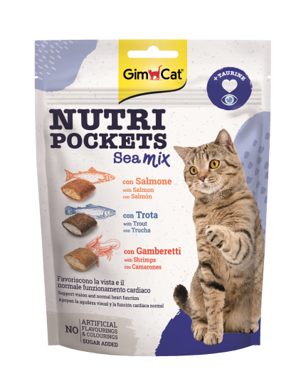 GIMCAT NUTRI POCK SEA MIX | 10 X 150GR