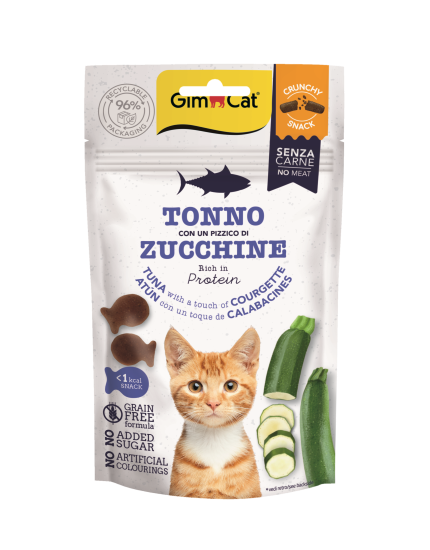 GIMCAT CRUNCH SNACK ATÚN&CALABACÍN | 12 X 50GR