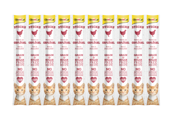 GIMCAT STICK POULTRY 10PCS