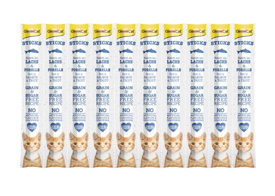 GIMCAT STICK SALMON&TROUT 10PCS