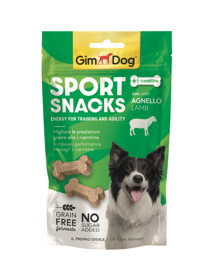 GIMDOG SPORT SNACKS CON CORDERO | 12 X 60GR