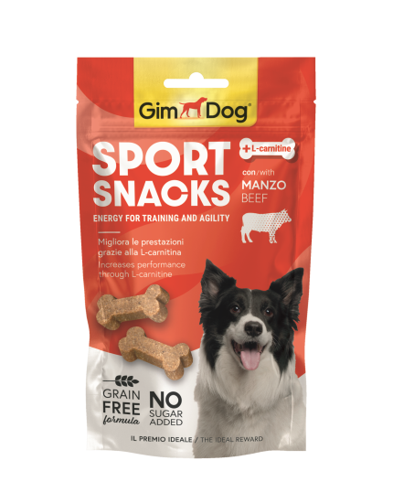 Gimdog Sport Snacks With Beef | 12 X 60Gr