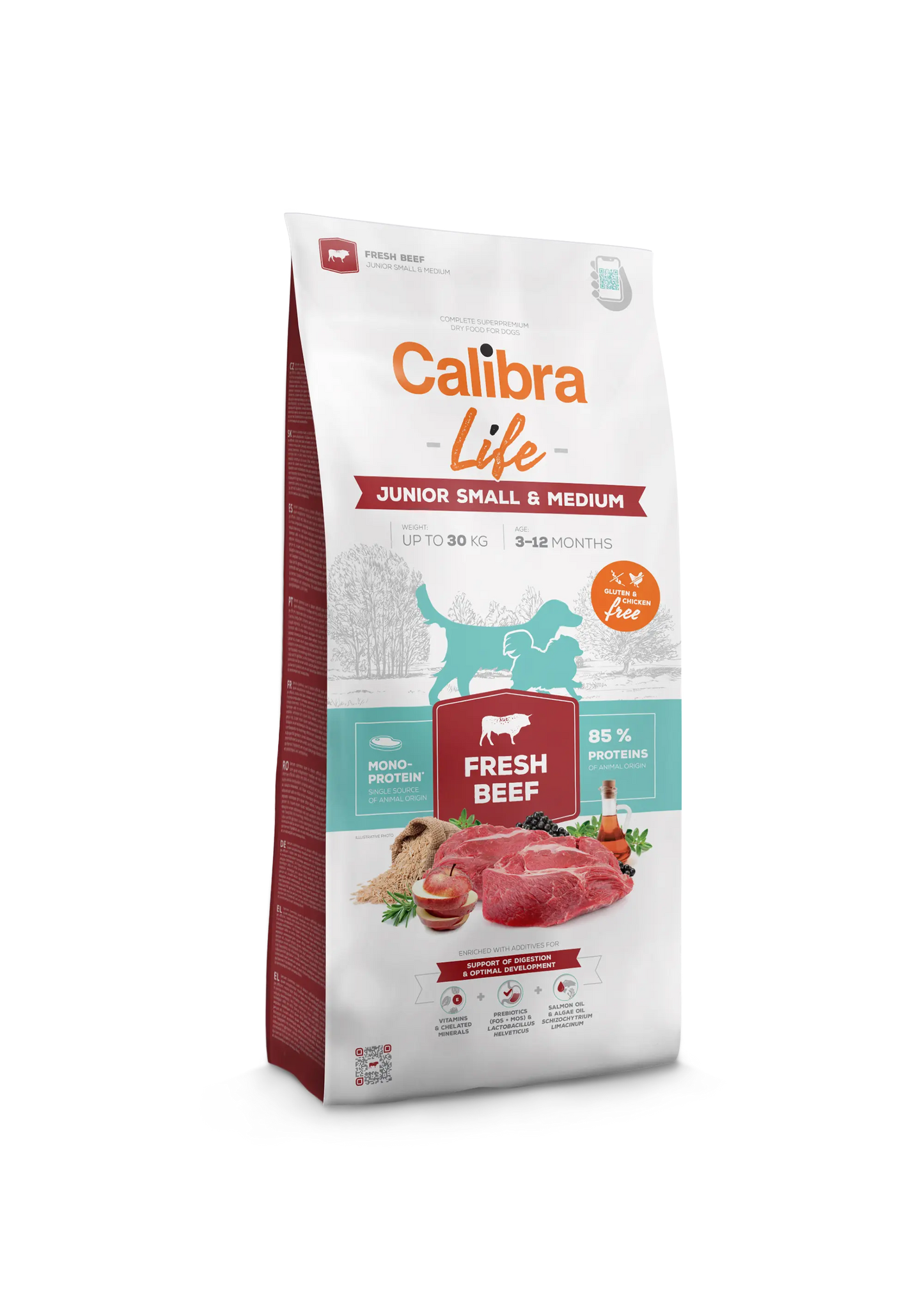 CALIBRA DOG LIFE JUNIOR SMALL & MEDIUM BEEF | 12KG
