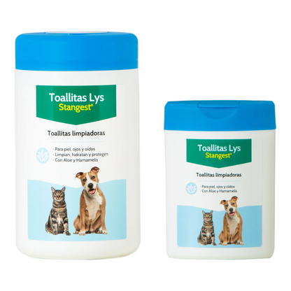 LYS HIGIENE PIEL OJOS OIDOS - Toallitas para perro y gato para higiene