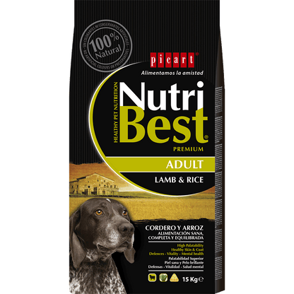 Picart Nutribest High Premium Adult Dog - Lamb & Rice
