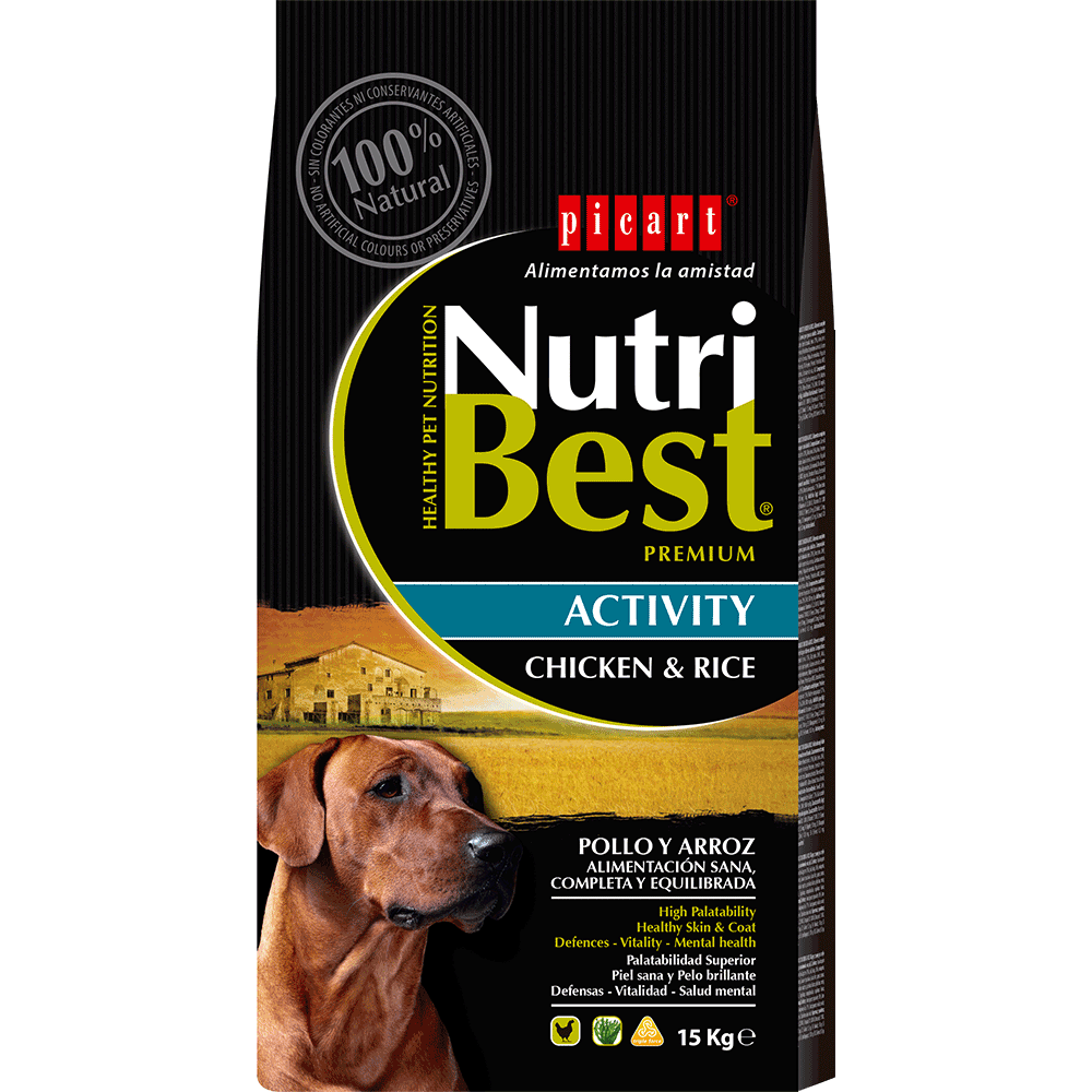 Picart Nutribest High Premium Activity Cão Adulto - Frango e Arroz