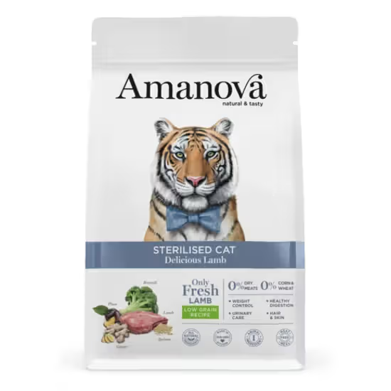 AMANOVA STERILISED CAT LAMB & QUINOA LOW GRAIN