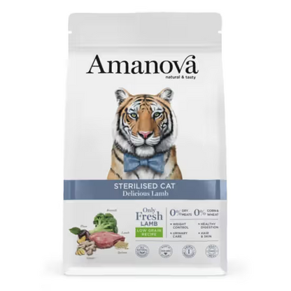 AMANOVA STERILISED CAT LAMB & QUINOA LOW GRAIN