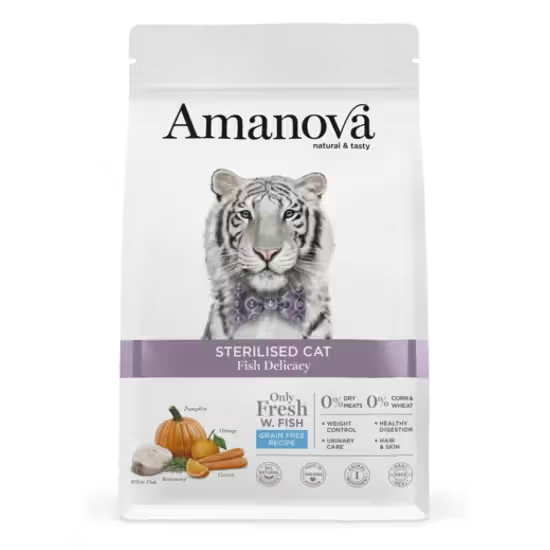 AMANOVA STERILISED CAT HAKE & PUMPKIN GRAIN FREE