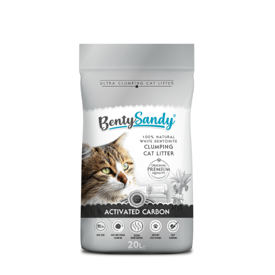 BENTY SANDY Active Charcoal Super Clumping Cat Litter | 20L