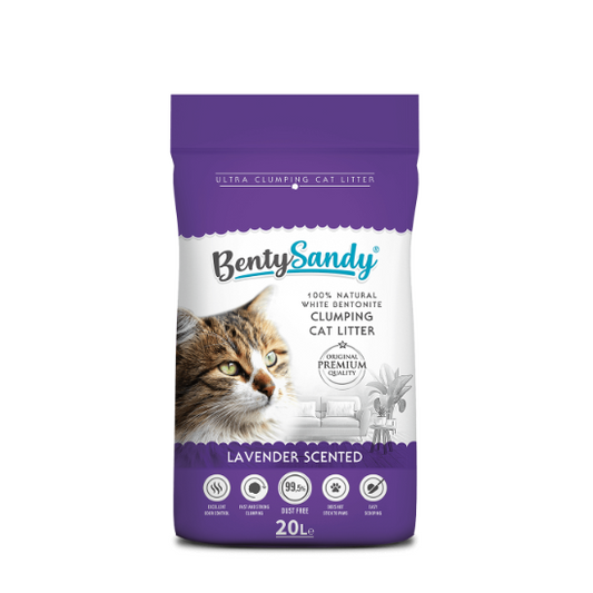 BENTY SANDY Lavender Super Clumping Cat Litter | 20L