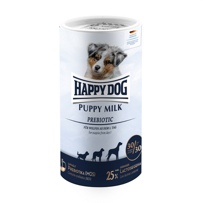 Happy Dog Leite Prebiótico Cão Cachorro Soro de Leite - Ração seca para cão em crescimento