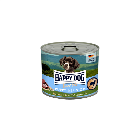 Happy Dog Sensible Cão Cachorro Borrego - Ração húmida para cão em crescimento