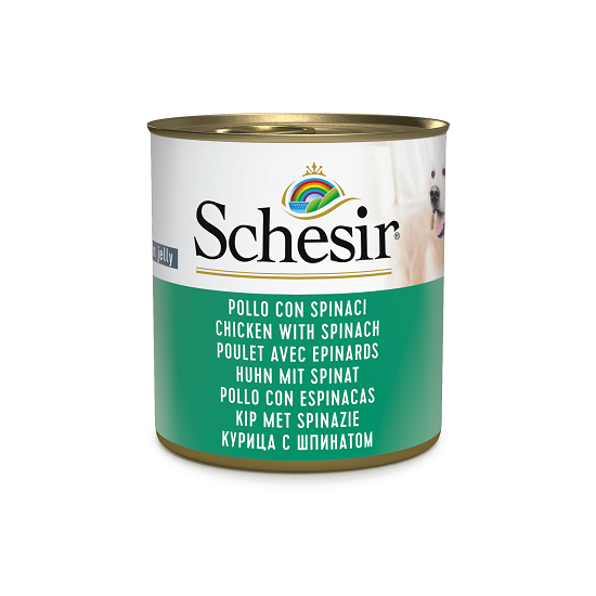 SCHESIR PERRO HÚMEDO POLLO/ESPINACAS | 16 X 285GR