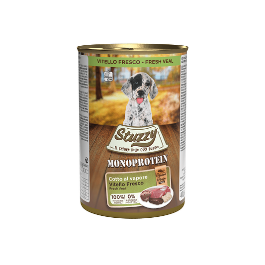 STUZZY MONO WET DOG FOOD VEAL PUPPY | 400GR