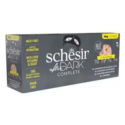 SCHESIR PACK AFTER DARK PATE GATO HUMIDO