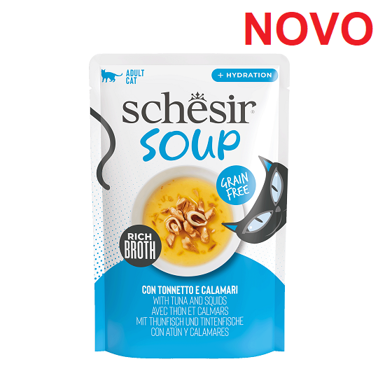 SCHESIR WET CAT FOOD TUNA/SQUID SOUP | 12 X 40G