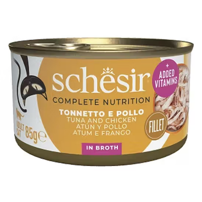 SCHESIR GATO HUMIDO ATUM/FRANGO CALDO COMPLETE NUTRITION