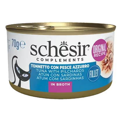 SCHESIR GATO HUMIDO ATUM/PEIXE AZUL CALDO
