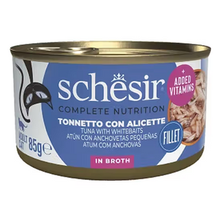 SCHESIR GATO HUMIDO ATUM/ANCHOVAS CALDO COMPLETE NUTRITION