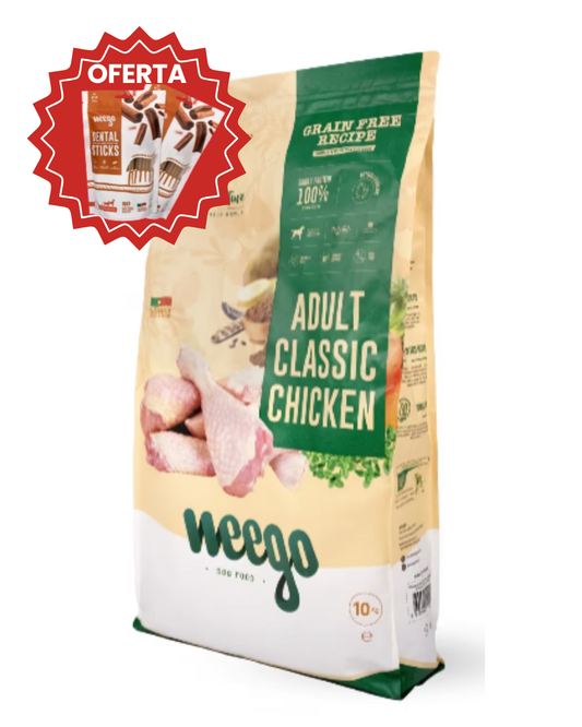 OFERTA 2 Dental Snacks: Weego Dog Grain Free Adult Classic Chicken 10 KG