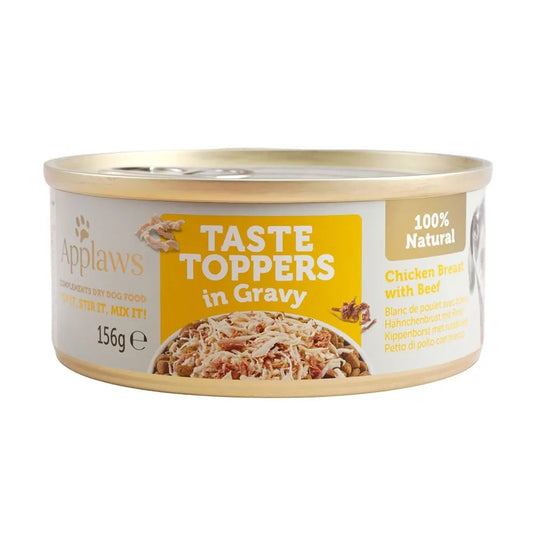 APPLAWS DOG LATA TOPPER POLLO Y TERNERA EN SALSA | 12 X 156GR