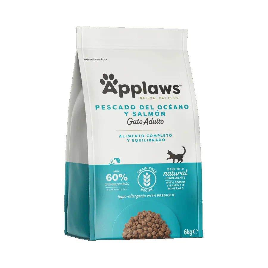 Applaws Gato Seco Adulto Peixe e Salmão | 6Kg