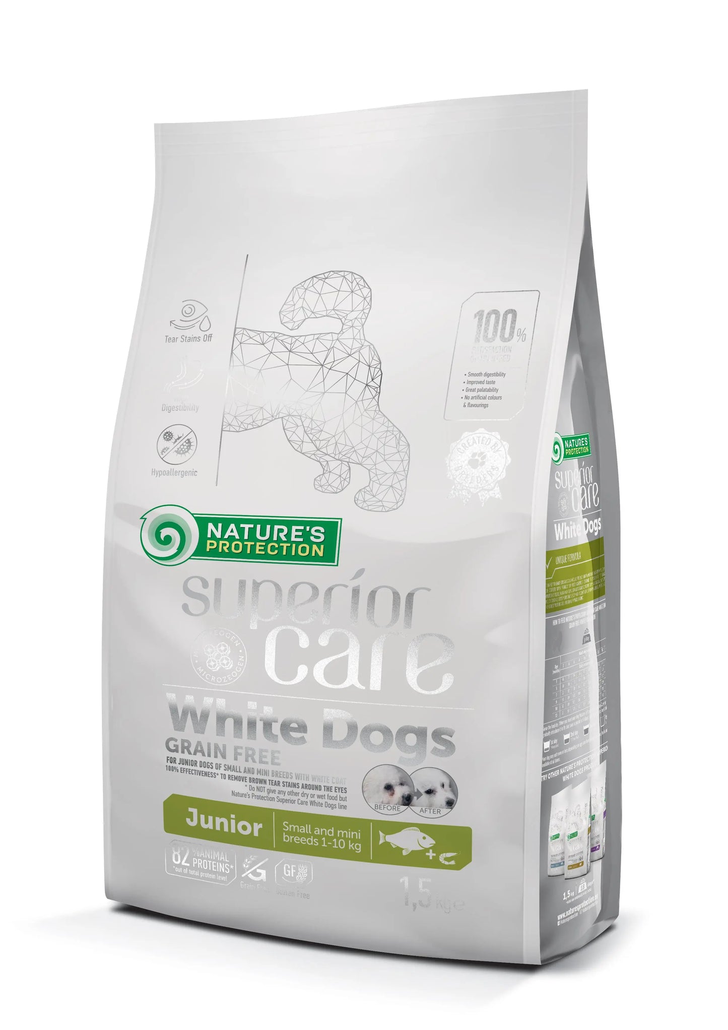 NATURE'S P SC WHITE DOG PUPPY SMALL GRAIN FREE PESCADO | 1.5KG