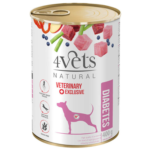 4VETS Dieta Veterinaria Perro - Diabetes 400 g