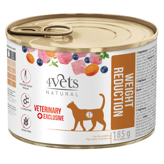4VETS Dieta Veterinaria Gato - Reducción de Peso 185 g
