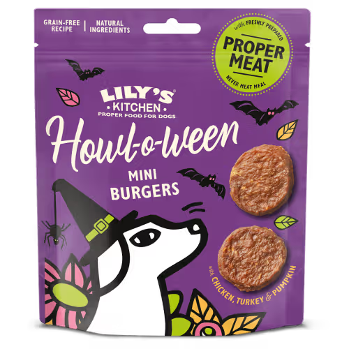 Lilys Kitchen Halloween Cão Frango, Peru e Abóbora - Ração húmida para cão