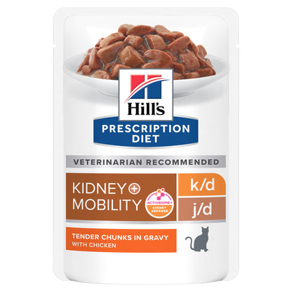 Hills Prescription Diet k/d + Mobility Adult Cat Chicken - Wet food for cats with kidney failure and osteoarthritis